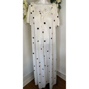 Sterling Sophisticates Vtg House Coat Dress‎ MuMu Lounger Granny Robe Maxi Sz M